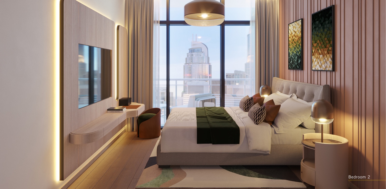 Two bedroom residence interior at DoubleTree by Hilton JGC