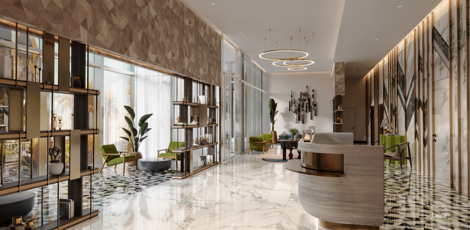 DoubleTree by Hilton Residences lobby and reception interior
